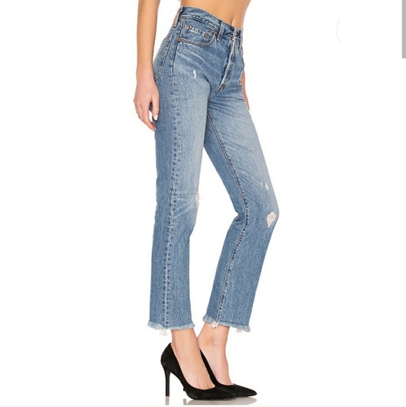 Levi's 501 High Rise Straight Jeans - Picture 2 of 7